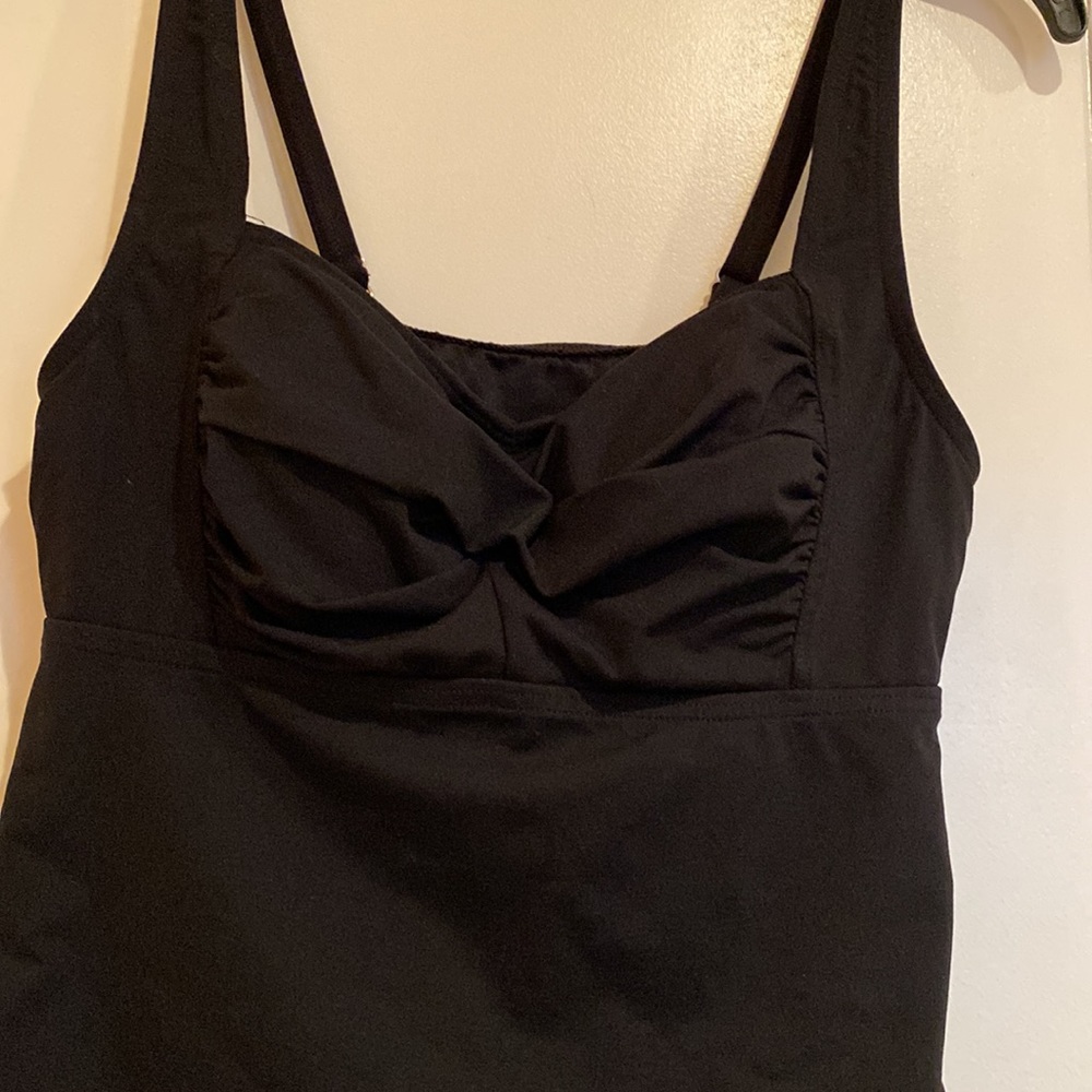 Lands End Swin 6P Tankini Jet Black Top
